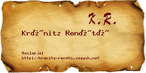 Kránitz Renátó névjegykártya