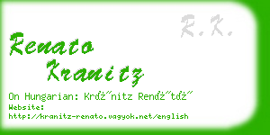 renato kranitz business card